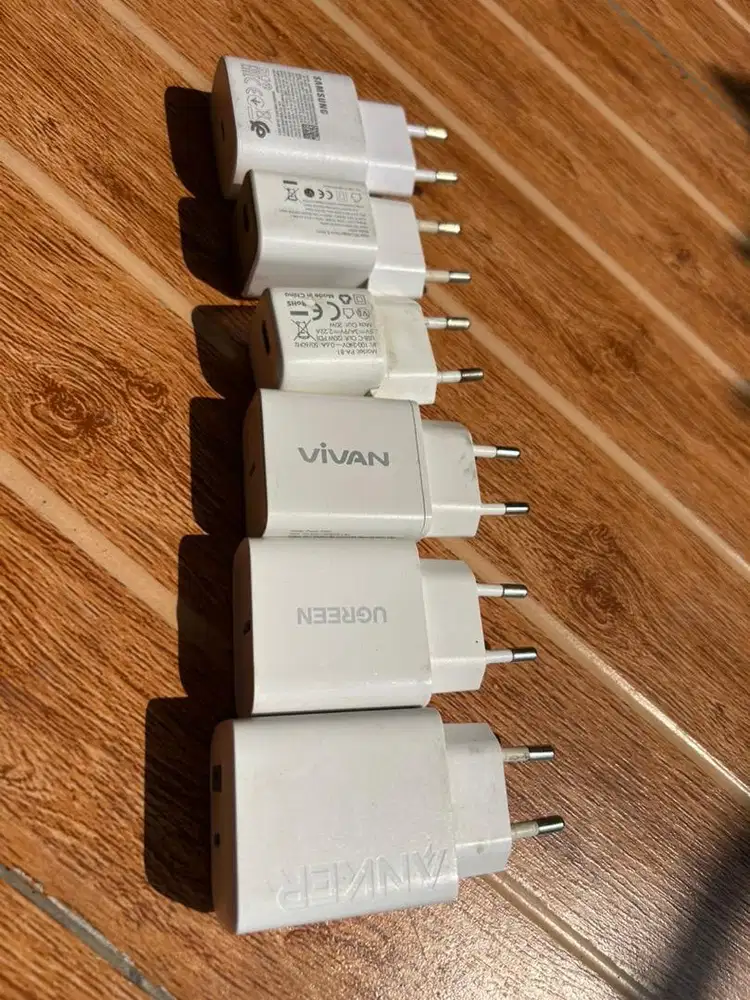 kepala adapter charger type c fast charging branded second