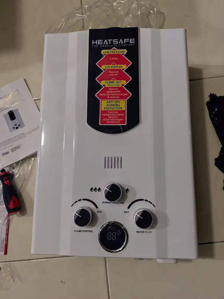 JUAL RUGI! Water Heater Gas Baru Belum Dipasang