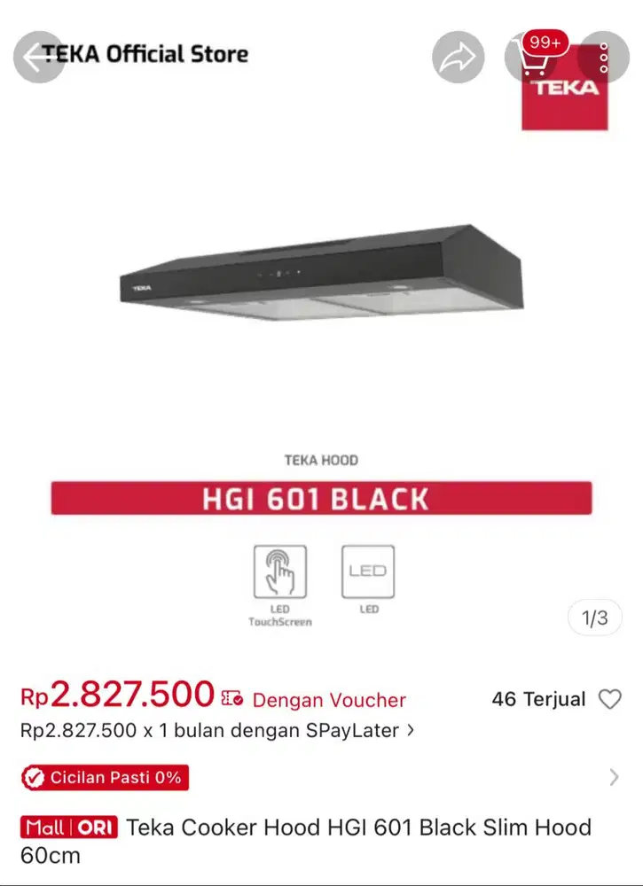 Dijual TEKA Slim Cooker Hood - Baru, Belum Pernah Dipakai