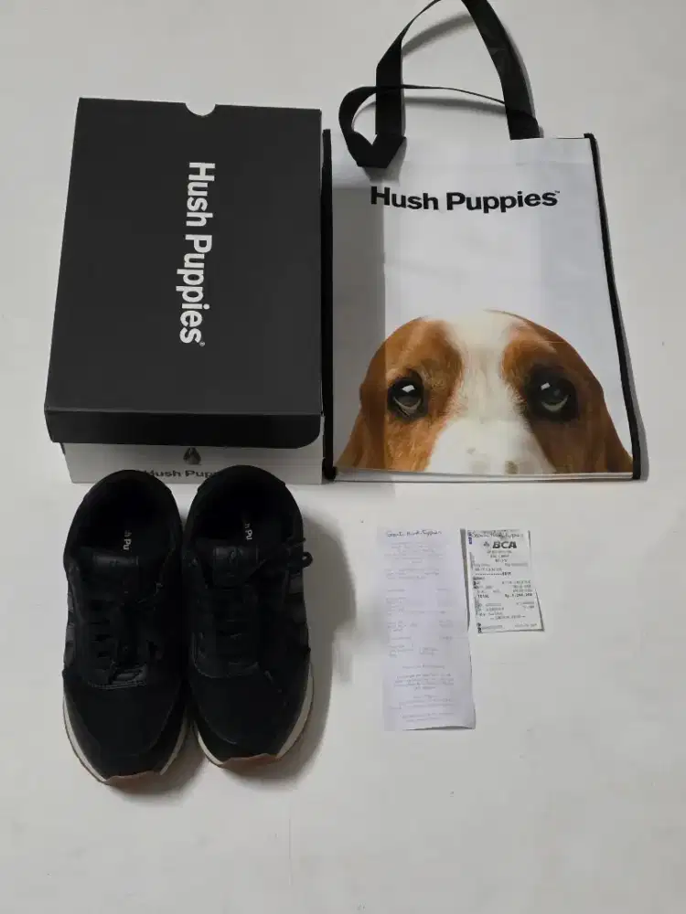 Sepatu Pria Hush Puppies Dark Black size US 7