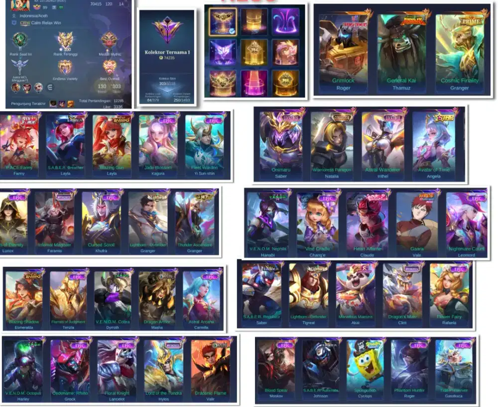 Akun Mobile Legend ML