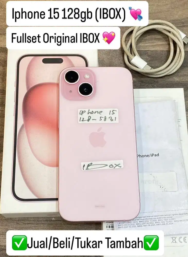 Iphone 15 128 Gb Pink Resmi ibox