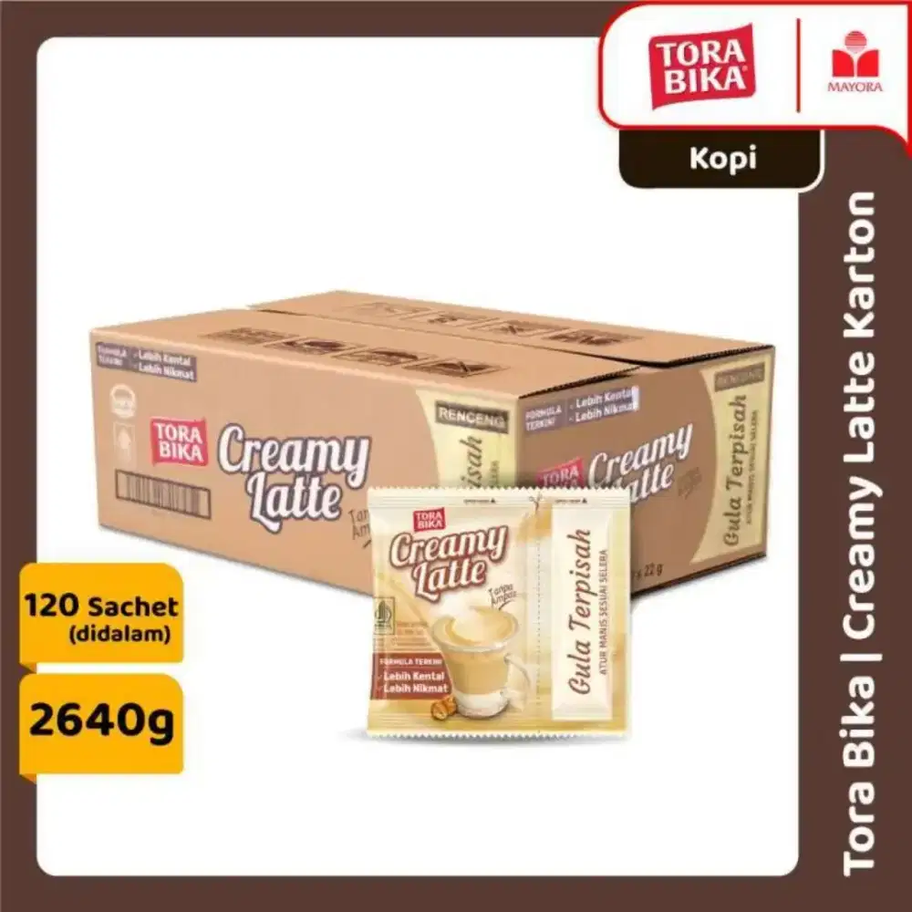 GROSIR KOPI TORABIKA CREAMY PER KARTON ISI 12 RENCENG