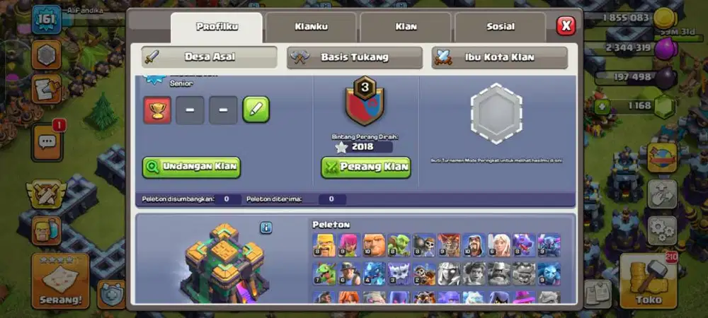 Jual akun coc baru up th 14  what'sap saya