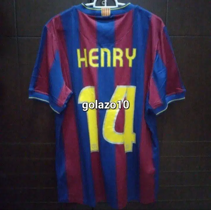 Jersey Baju Bola Original Barcelona Barca FCB Home 2009-2010 Henry