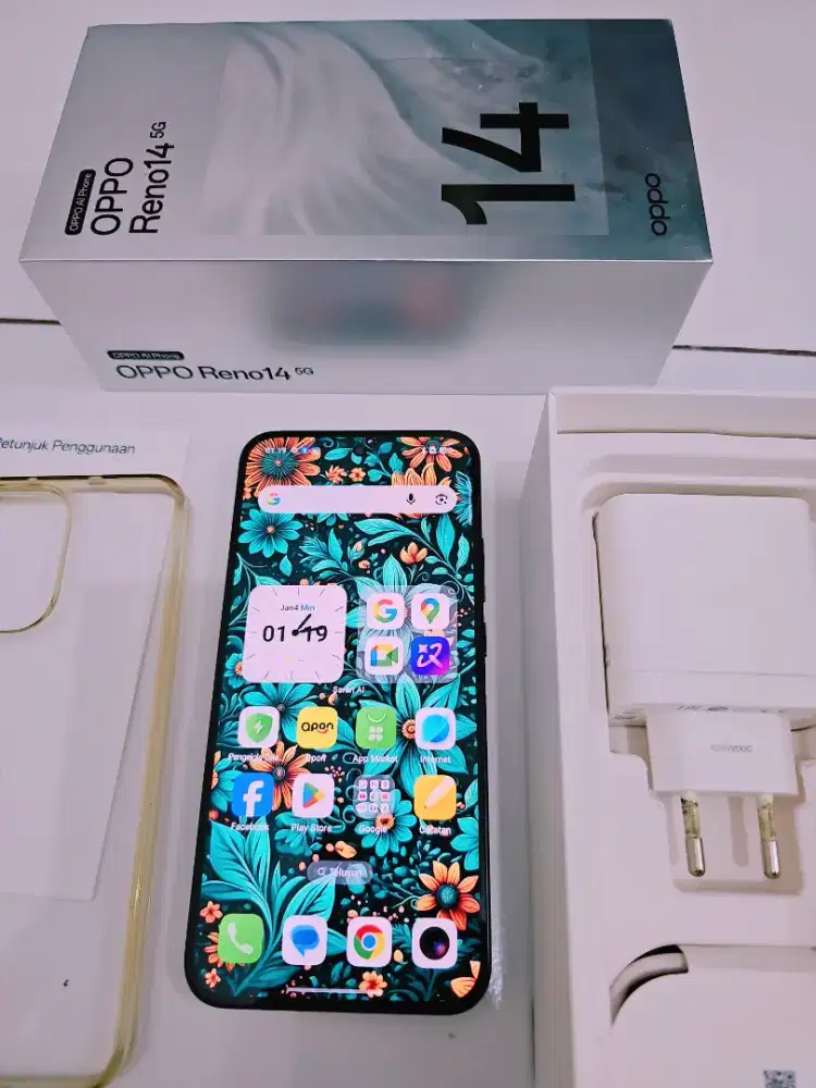Oppo Reno 14 5G Green 12/256 FulsetOri Garansi 2Tahun 2027+Asuransi