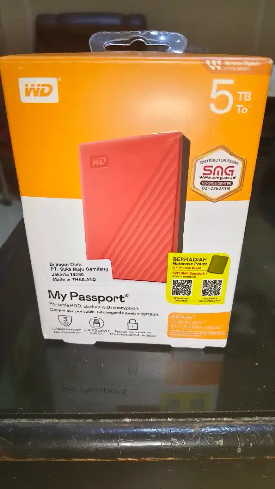 Hdd external hardisk laptop 2.5inch WD 5tb segel box bnib