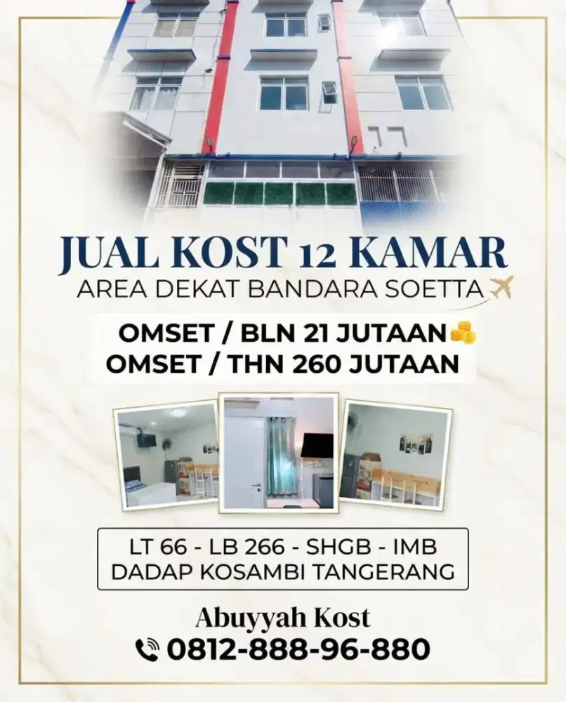 JUAL KOST KOSAN KOSTAN DADAP KOSAMBI TANGERANG