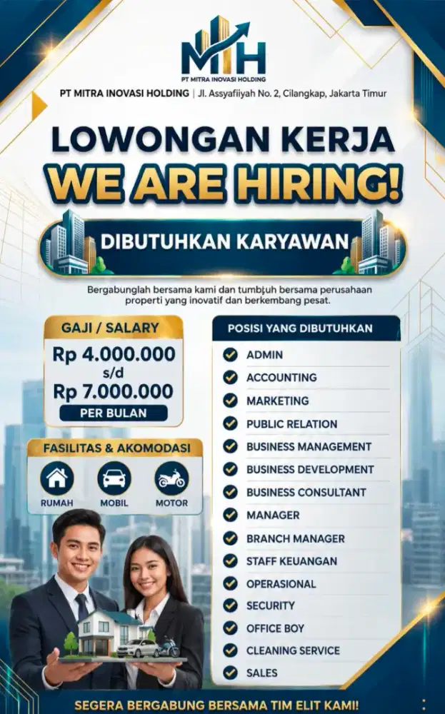 Dibutuhkan admin dan lain2