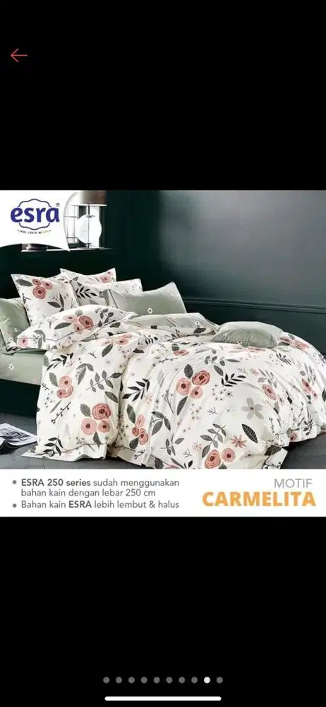 Bedcover motif bunga
