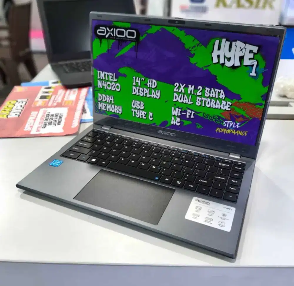 AXIOO HYPE 1 INTEL N4020 RAM 4GB SSD 128GB WIN11 14INCI