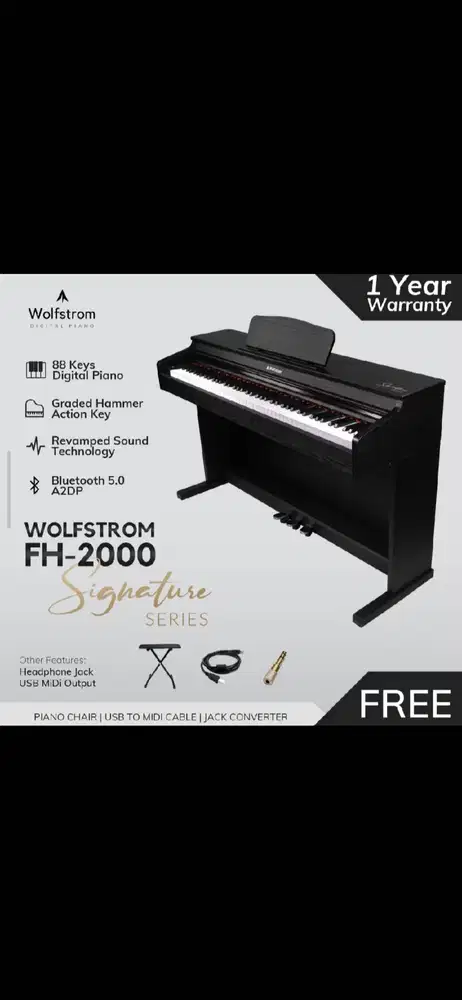 Jual piano elektrik merk wolfgang type signature