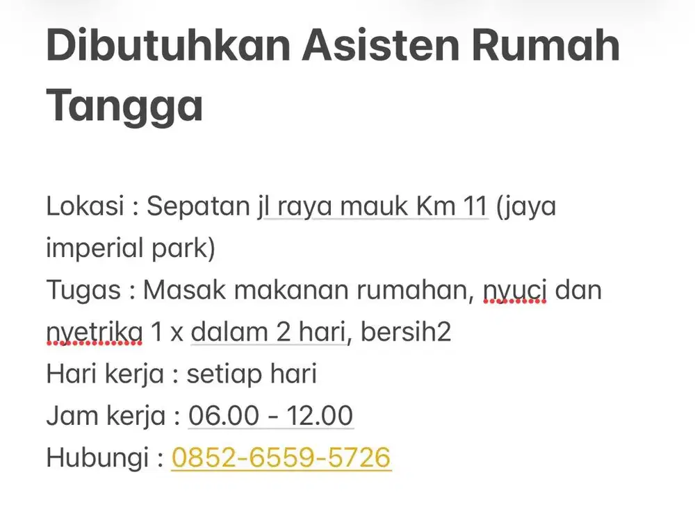 di butuhkan ART