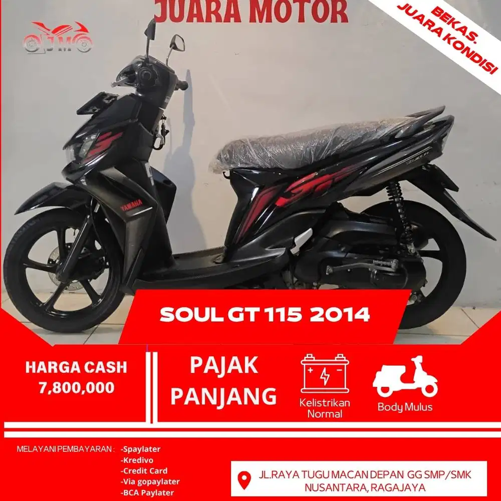 SOUL GT 115 THN 2014 SURAT LENGKAP PAJAK HIDUP HARGA TERMURAH