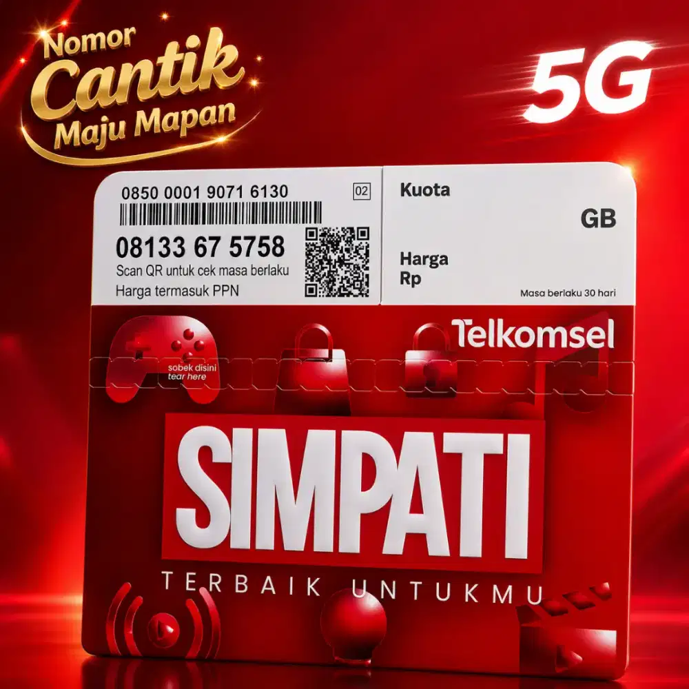 NOMOR CANTIK SIMPATI 5758 11 DIGIT MAJU MAPAN