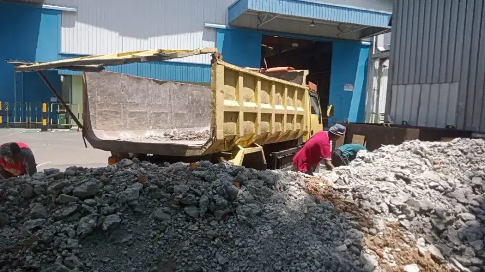 Material batu belah Pasir bangka basecourse