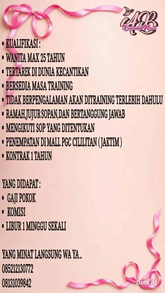 Loker kerja nail & eyelash