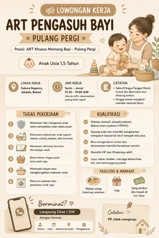 ART Momong  anak jatiasih PP
