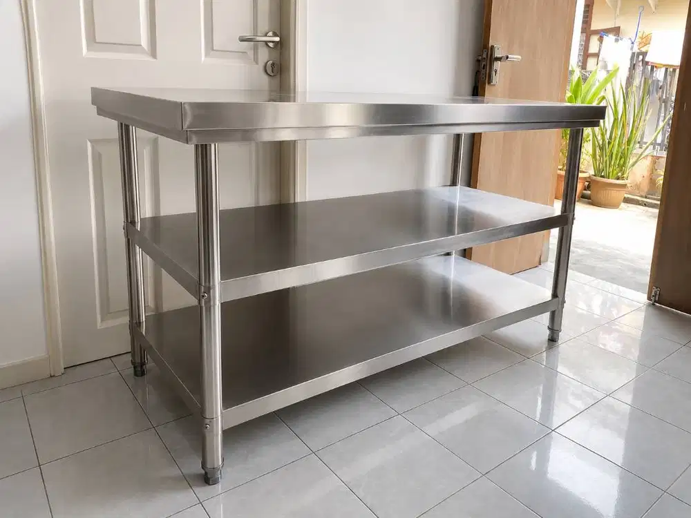 Meja Prepare Stainless Panjang 1.5M - RWT-156C-2