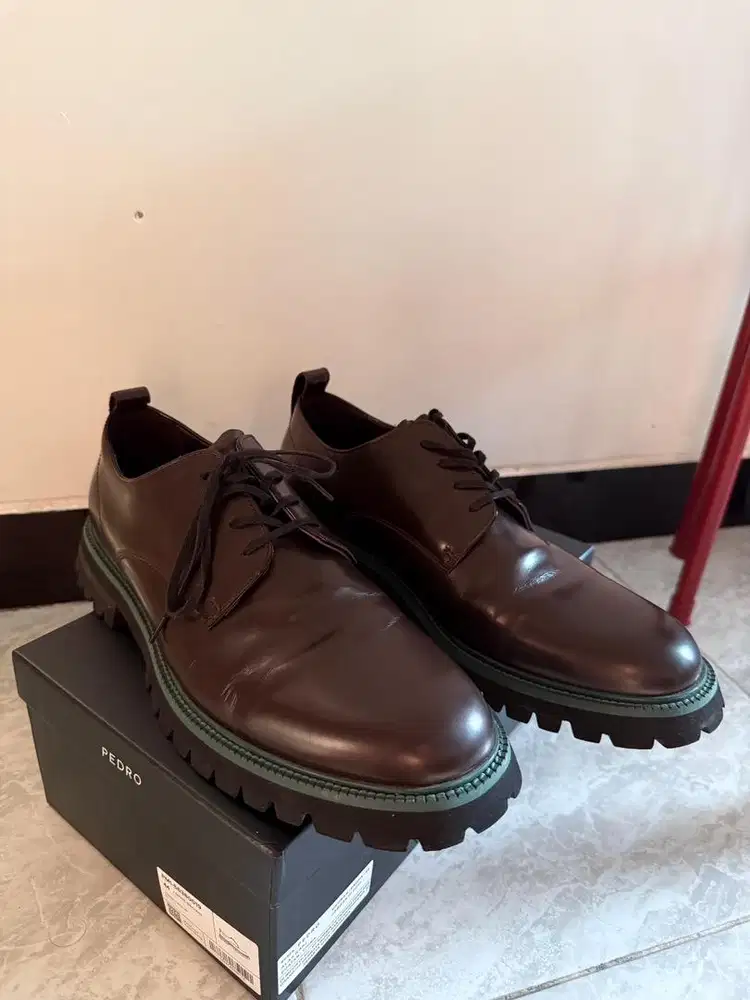 Pedro Shoes Men - Dark Brown Leather Uk. 44