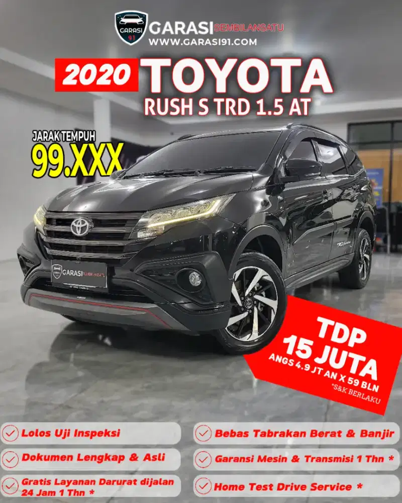 ‼️[ TDP 15 Jt] ‼️Toyota Rush s trd At 2020