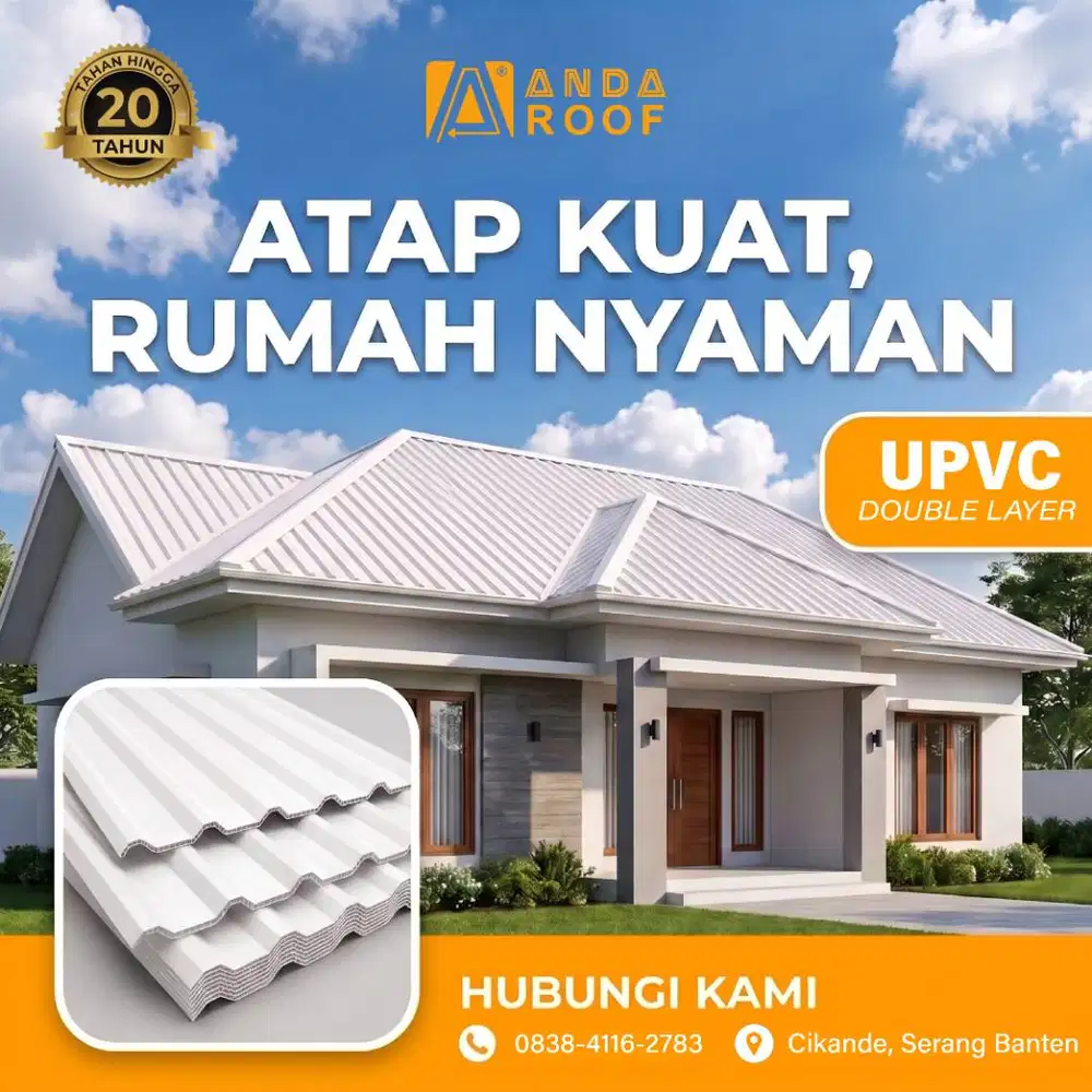 Atap UPVC Premium Double Layer