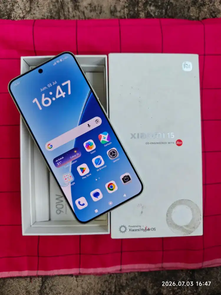 Xiaomi 15 12/256 Fullset ori segel mulus hp siap pkai