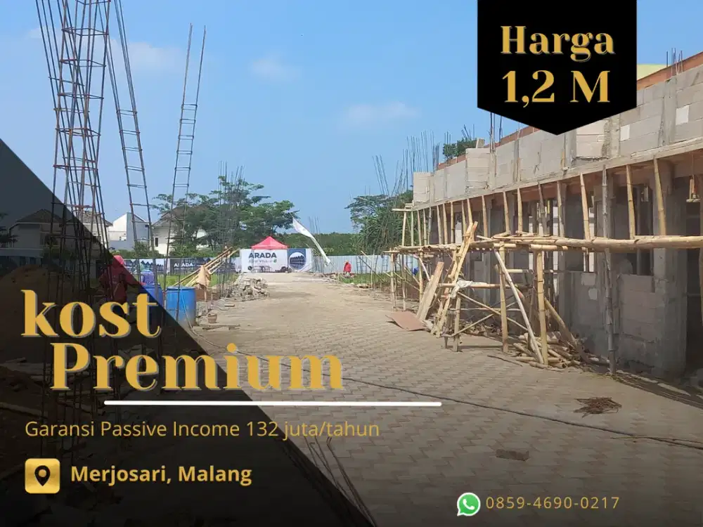 Row Jalan 6 Meter Jual kost Malang 4 Menit Kampus UIN Malang AC dan Water Heater