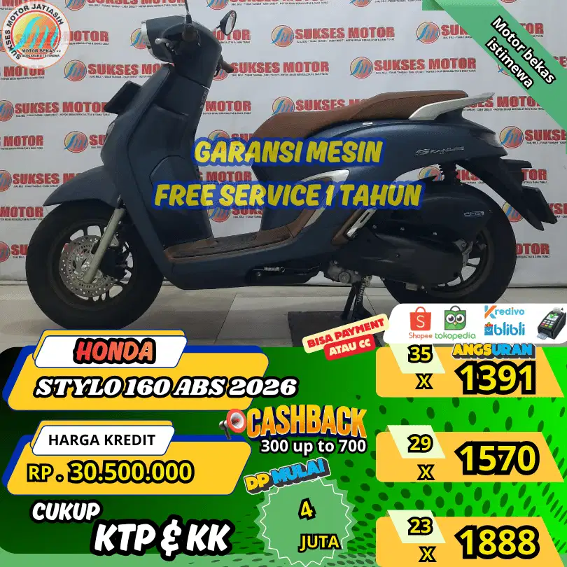HONDA STYLO 160 ABS 2026 DP&ANGSURAN TERMURAHSYRTKTP&KK(SUKSESMOTOR)