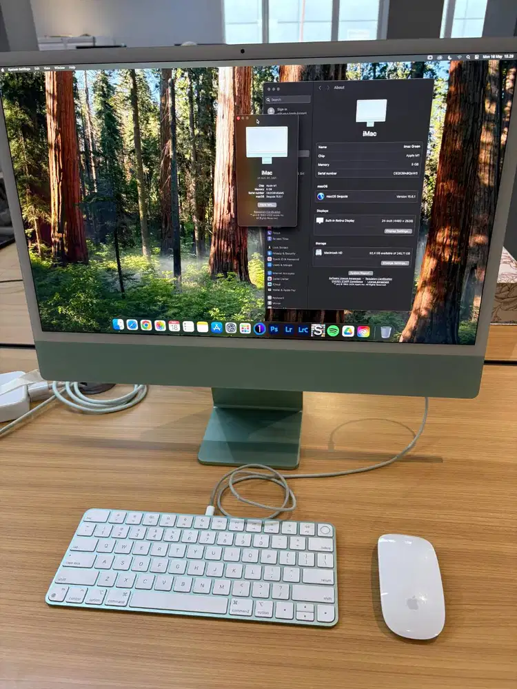 iMac 24 Inch M1 2023 8GB 256GB Green Fullset