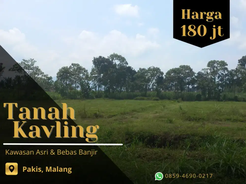 3 Menit Gerbang Tol Pakis Malang Cocok Dibangun Rumah Tanah Malang Row Jalan 6 Meter