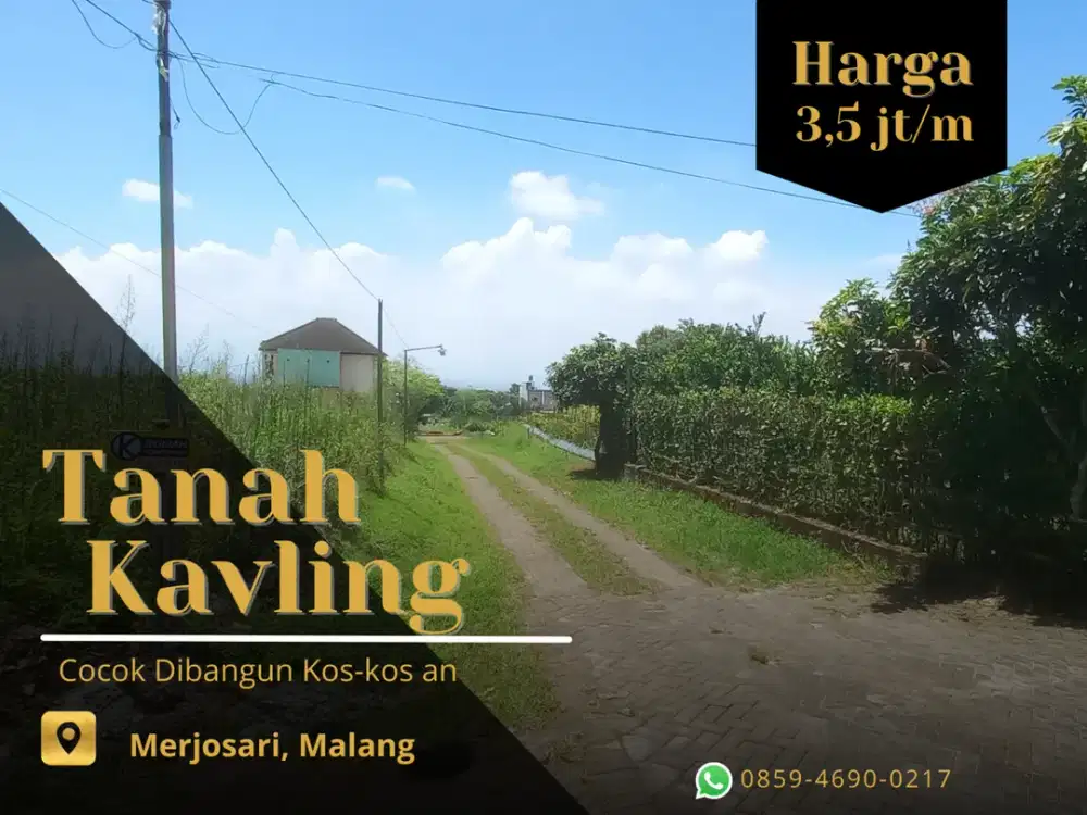 Tanah Malang 5 Menit Kampus Muhammadiyah Malang SHM Split Cocok Dibangun Rumah