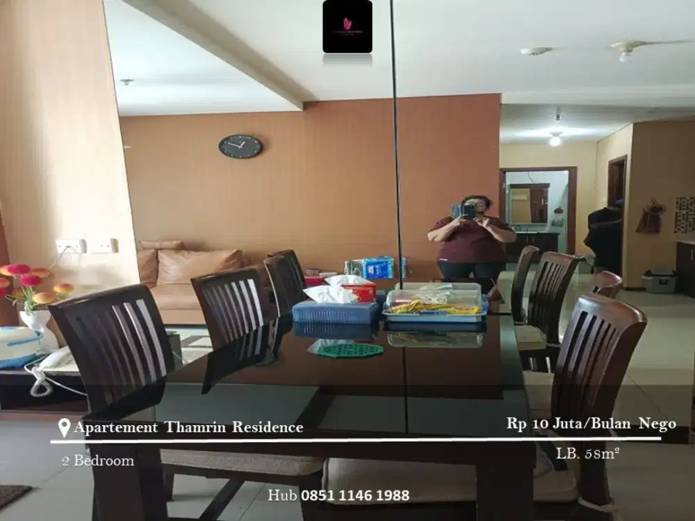 Disewakan Apartement Thamrin Residence 2BR High Floor FF