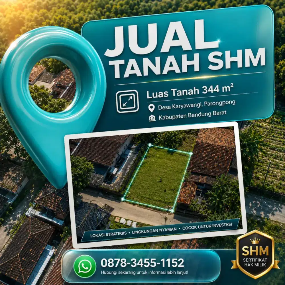 di jual tanah strategis pinggir jalan utama