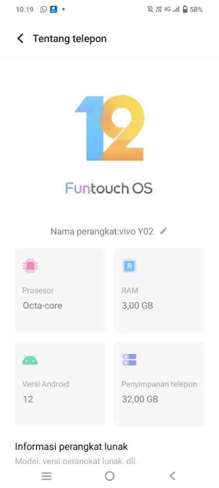 Vivo Y02 Komplit dg dus