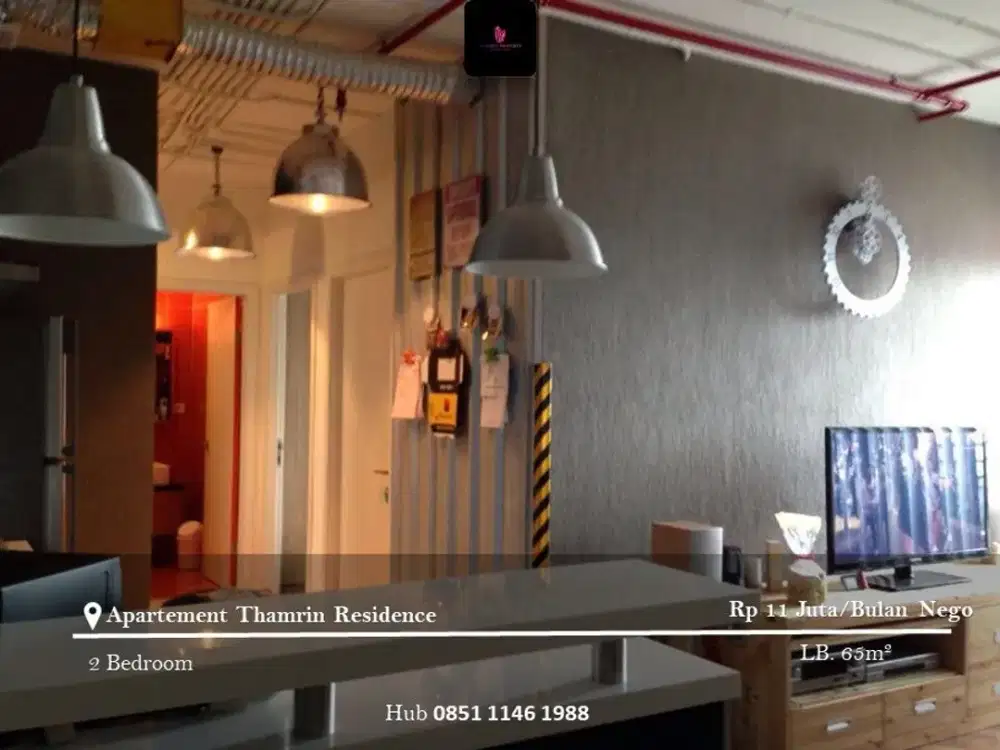 Disewakan Apartement Thamrin Residence Middle Floor 2BR Full Furnished