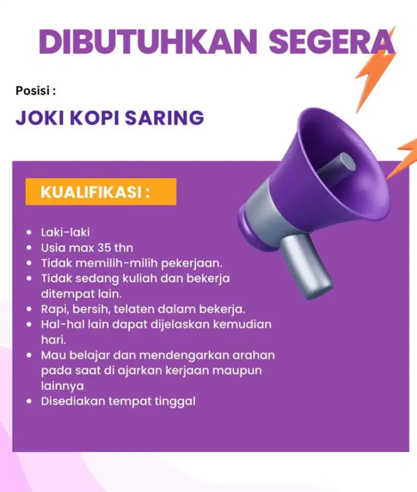 Lowongan krja buat yg lg butuh kerja