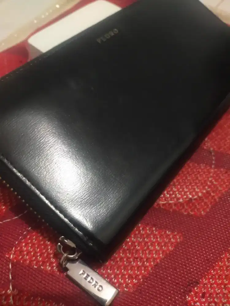Dompet Panjang PEDRO Zip Around Hitam | Long Wallet | Kondisi Bagus