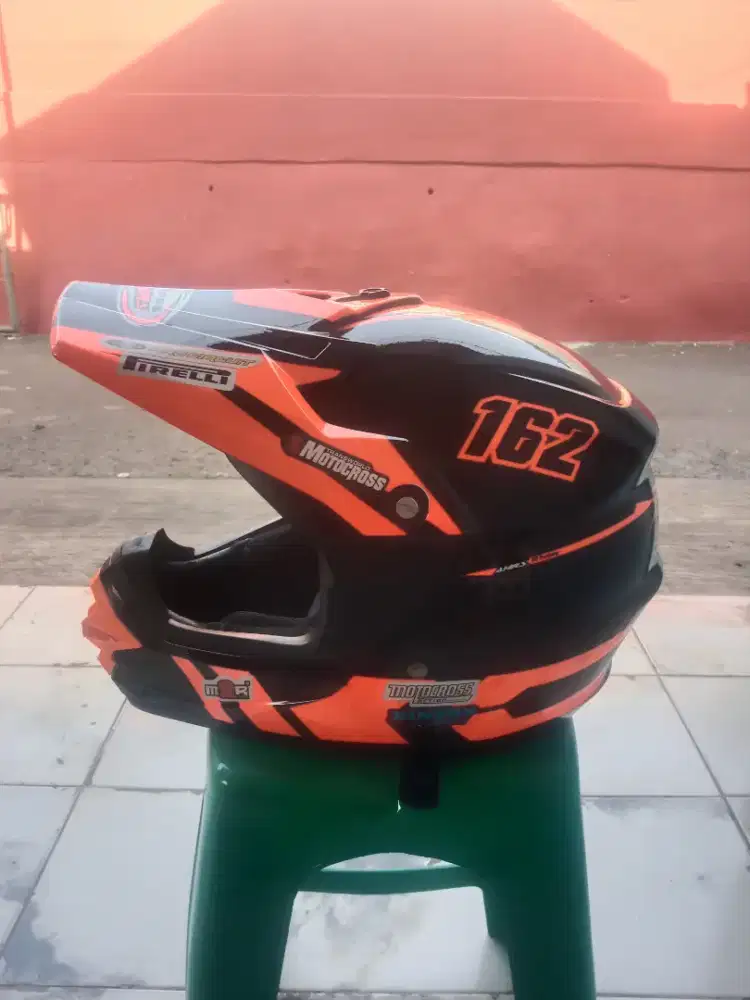 Jual helm cross merk HJC cargloss AHRS