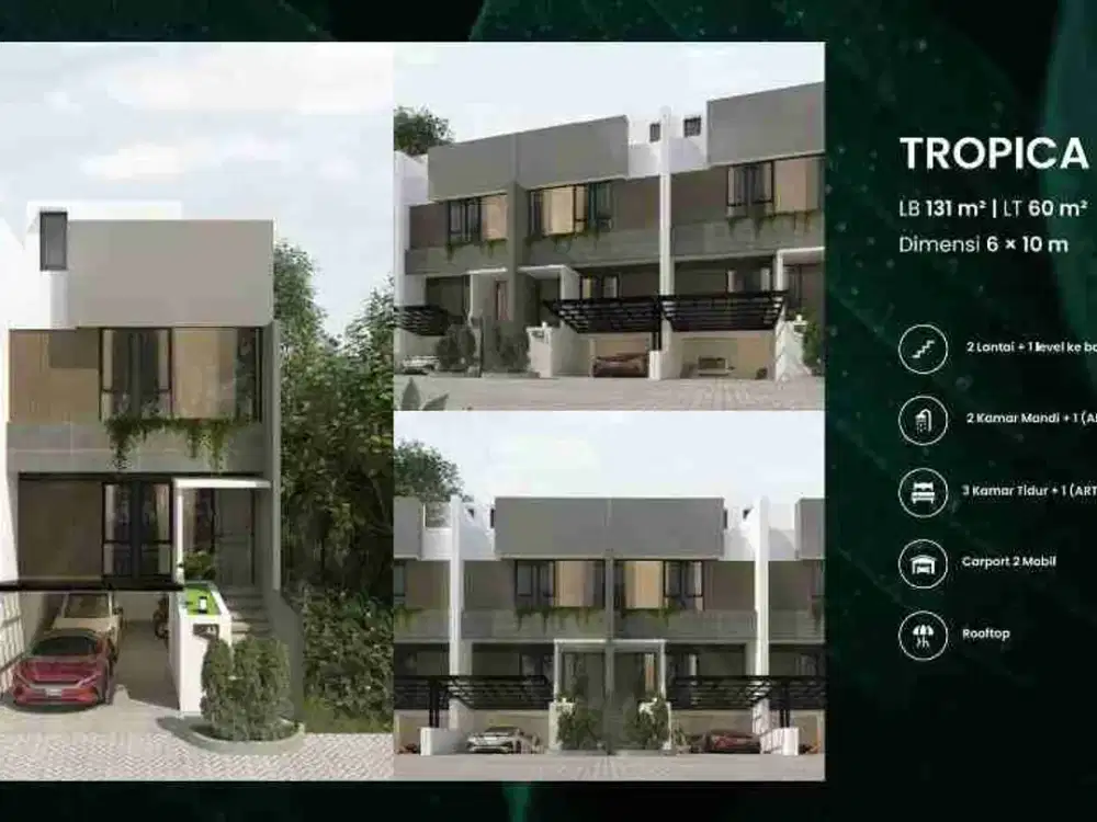 Jual Rumah Baru Cluster Best Seller di Dago Kota Bandung 2 Lantai + Rooftop