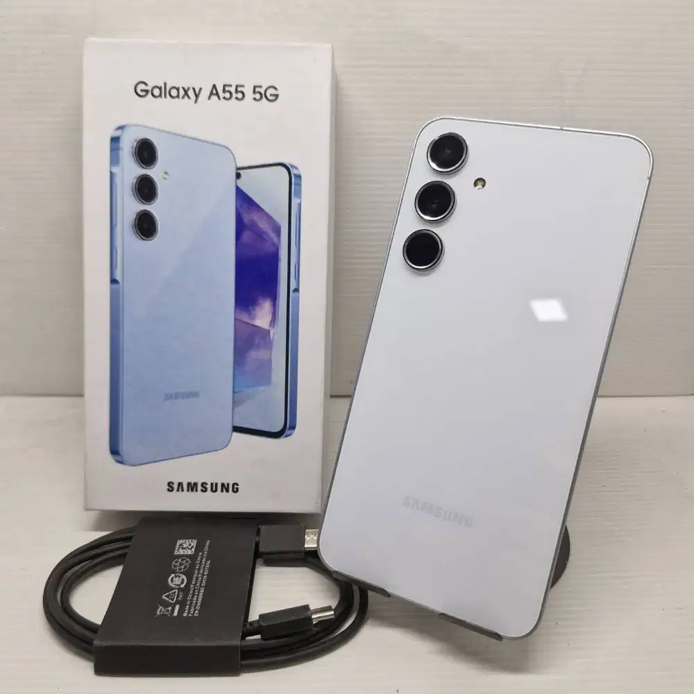 FULLSET! SAMSUNG GALAXY A55 5G 8/256 ICE BLUE FULLSET SEIN RESMI