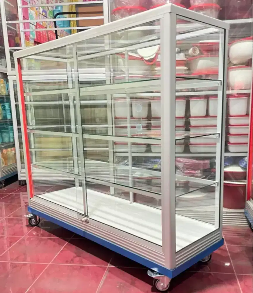 Etalase 1,2 Meter Pakai Roda