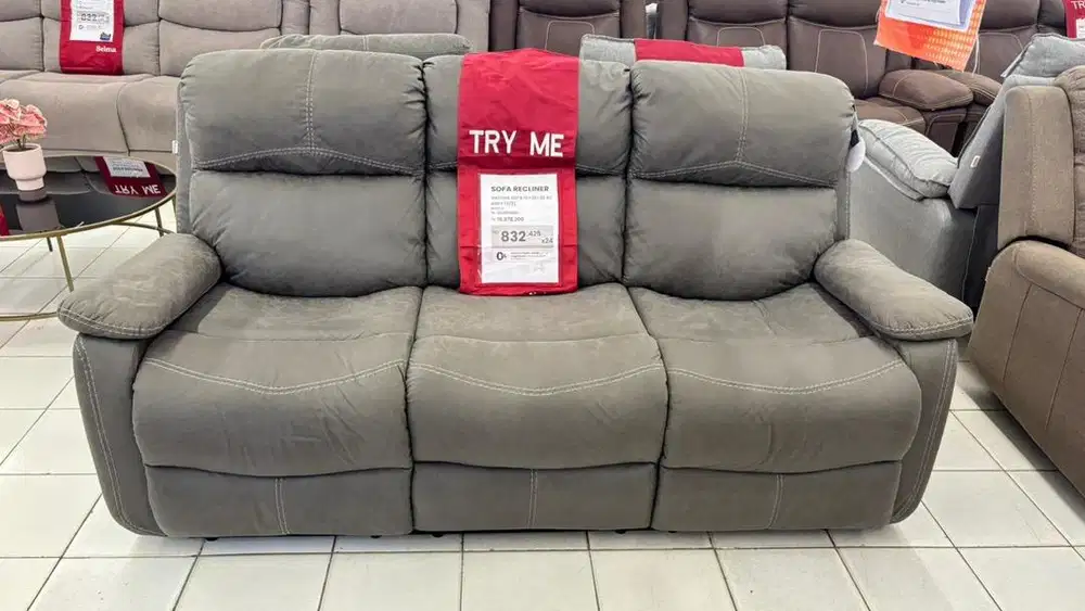 promo banting harga sofa recliner 3 dudukan