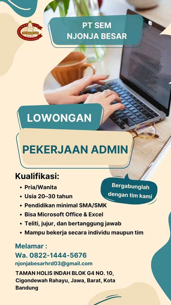 BUTUH SEGERA ADMIN