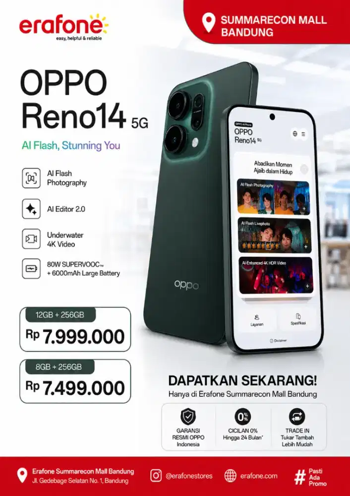 Abadikan setiap momen luar biasa dengan OPPO Reno14 5G!