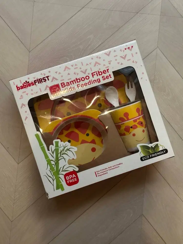 BNIB BabiesFirst Bamboo Fiber Kids Feeding Set - Alat Makan Bayi