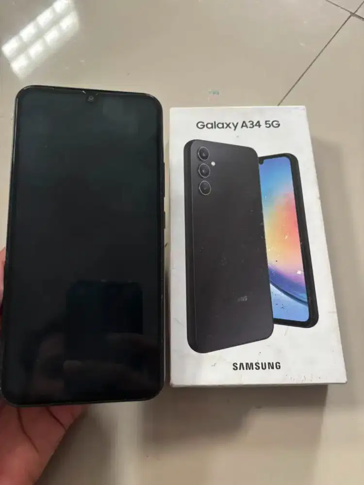Jual BU Samsung A34 5G 8/256gb black normal