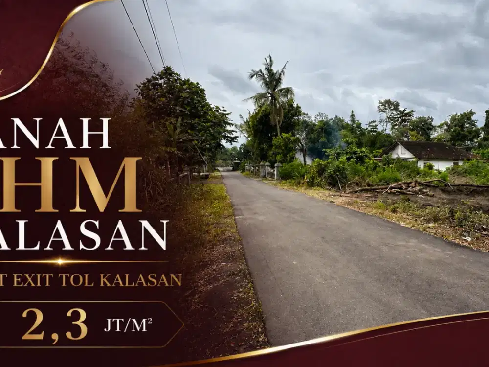 Tanah SHM Dekat Exit Tol Kalasan, Private & Udara Sejuk