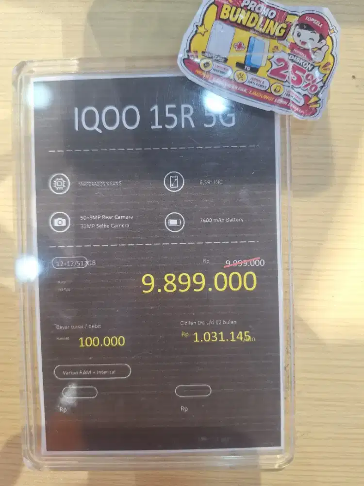 PROMO KREDIT HO IQOO 15R 5G,BARU DAN BERGARANSI