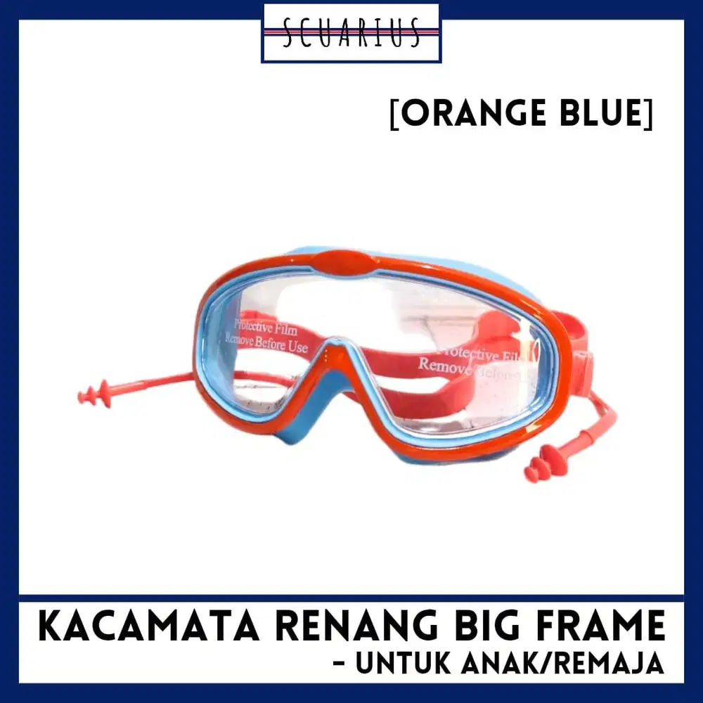 Kacamata Renang Big Frame  Silicone Anti Bocor Bonus Box